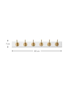 Appendiabiti Da Parete In Legno Con 6 Ganci Edgy