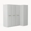 Armadio Angolare Componibile Charlotte, Larg. 215 Cm, Diverse Varianti
