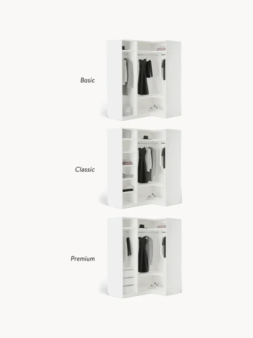 Armadio Angolare Componibile Charlotte, Larg. 165 Cm, Diverse Varianti