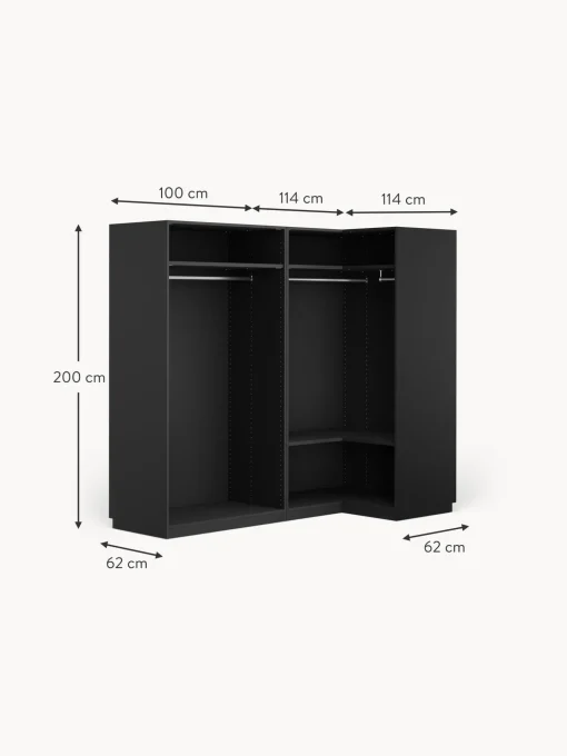 Armadio Angolare Componibile Leon, Larg. 215 Cm, Diverse Varianti