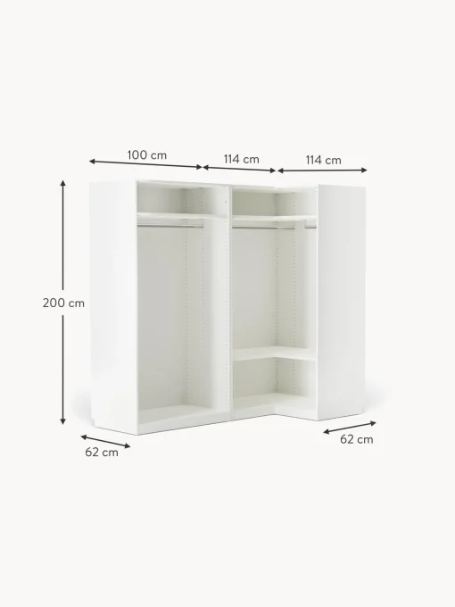 Armadio Angolare Componibile Charlotte, Larg. 215 Cm, Diverse Varianti