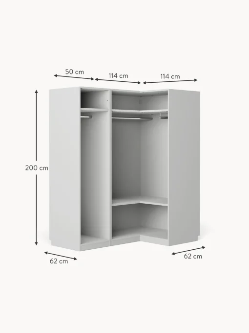Armadio Angolare Componibile Charlotte, Larg. 165 Cm, Diverse Varianti