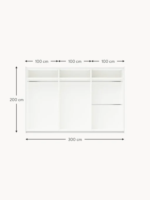 Armadio Componibile Ad Ante Battenti Leon, Larg. 300 Cm, Diverse Varianti