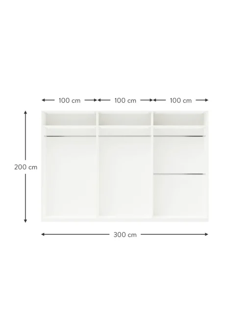 Armadio Componibile Ad Ante Girevoli Leon, Larg. 300 Cm, Diverse Varianti