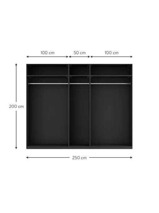 Armadio Componibile Ad Ante Battenti Leon, Larg. 250 Cm, In Diverse Varianti