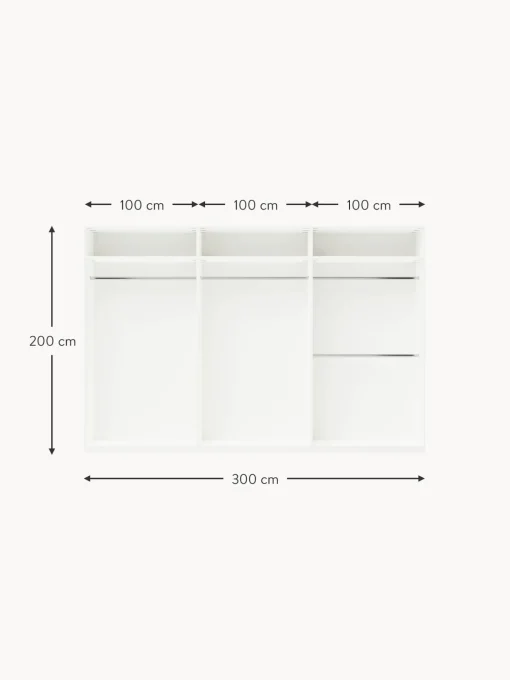 Armadio Componibile Ad Ante Girevoli Simone, Larg. 300 Cm, Diverse Varianti