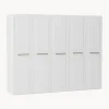 Armadio Componibile Con Ante Battenti Charlotte, Larg. 250 Cm, In Diverse Varianti