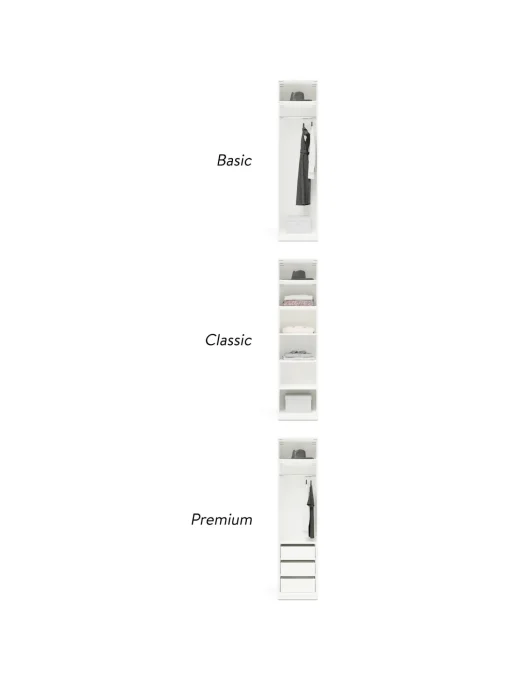Armadio Componibile Con Anta Battente Charlotte, Larg. 50 Cm, In Diverse Varianti