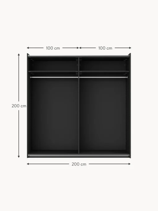 Armadio Componibile Con Ante Battenti Simone, Larg. 200 Cm, In Diverse Varianti