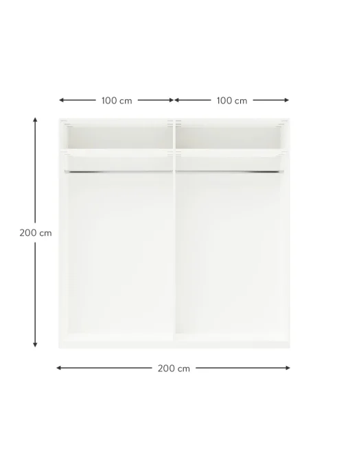 Armadio Componibile Con Ante Battenti Charlotte, Larg. 200 Cm, In Diverse Varianti
