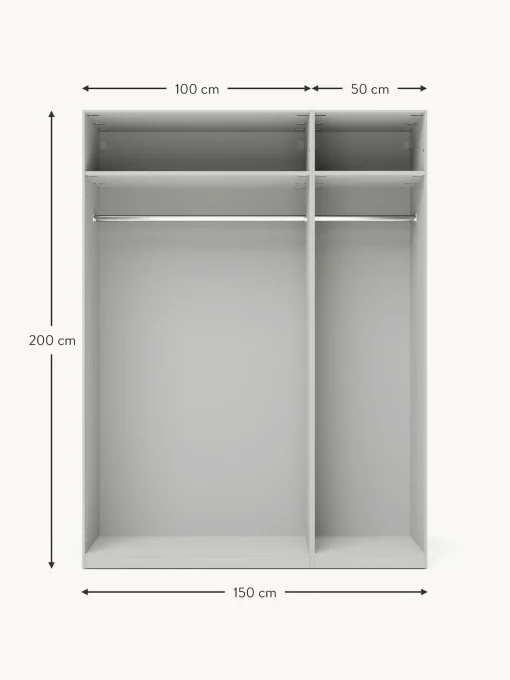 Armadio Componibile Con Ante Battenti Leon, Larg. 150 Cm, In Diverse Varianti