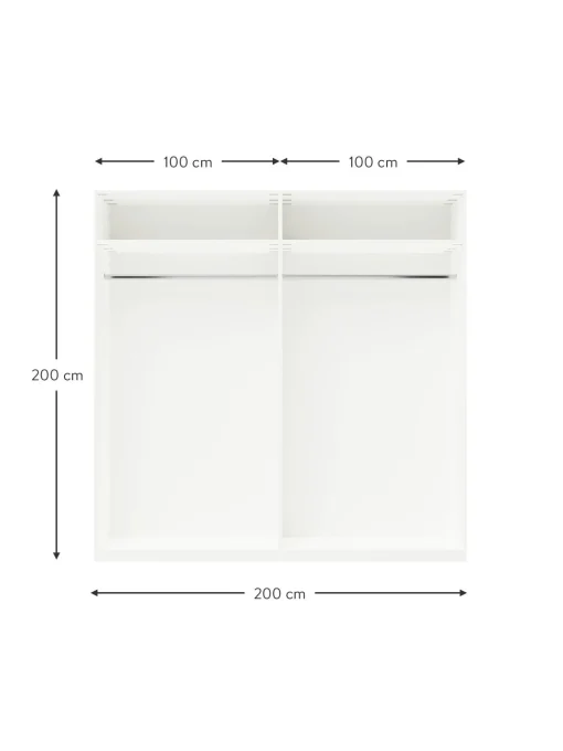 Armadio Componibile Con Ante Battenti Leon, Larg. 200 Cm, In Diverse Varianti