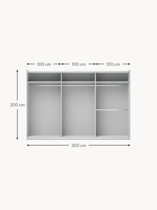 Armadio Componibile Con Ante Battente Simone, Larg. 300 Cm, In Diverse Varianti