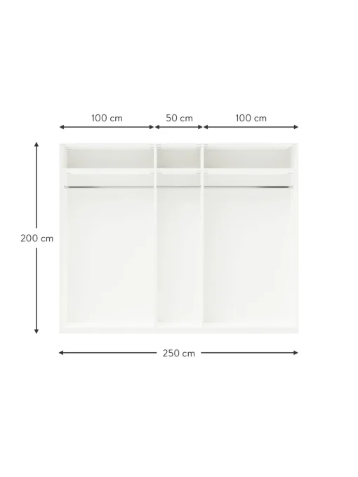 Armadio Componibile Con Ante Battenti Charlotte, Larg. 250 Cm, In Diverse Varianti