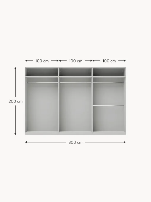Armadio Componibile Con Ante Battenti Charlotte, Larg. 300 Cm, In Diverse Varianti