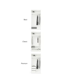 Armadio Componibile Con Ante Battenti Charlotte, Larg. 100 Cm, In Diverse Varianti