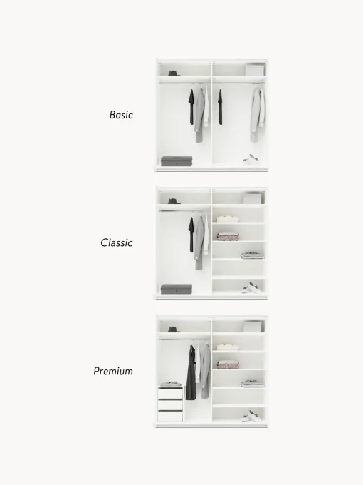 Armadio Componibile Con Ante Battenti Charlotte, Larg. 200 Cm, Diverse Varianti