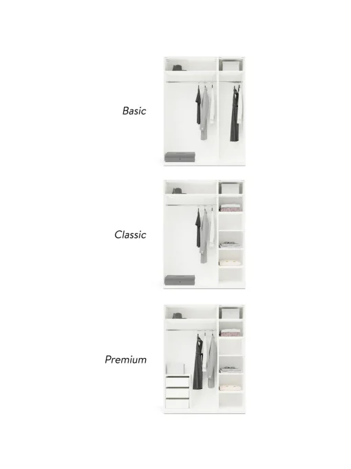 Armadio Componibile Con Ante Battenti Charlotte, Larg. 150 Cm, In Diverse Varianti