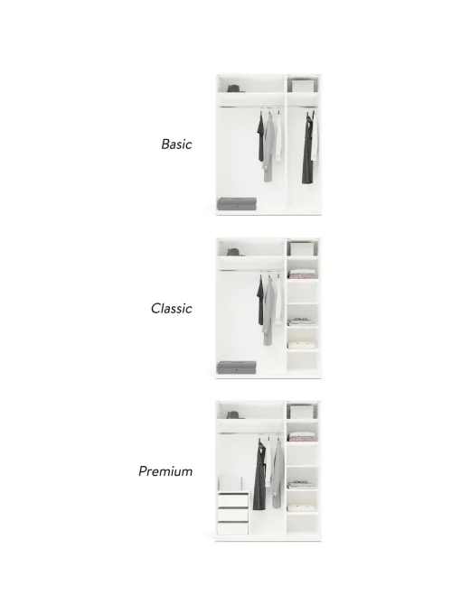 Armadio Componibile Con Anta Battente Charlotte, Larg. 150 Cm, In Diverse Varianti
