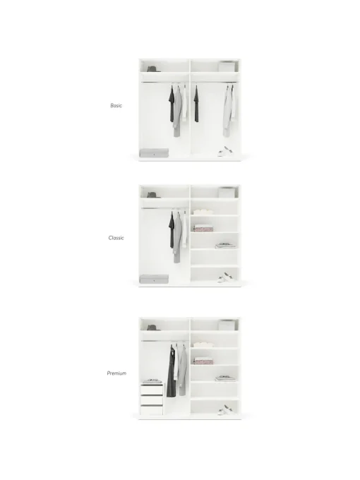 Armadio Componibile Con Anta Battente Charlotte, Larg. 200 Cm, In Diverse Varianti