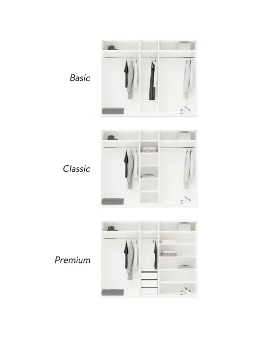 Armadio Componibile Con Anta Battente Charlotte, Larg. 250 Cm, In Diverse Varianti