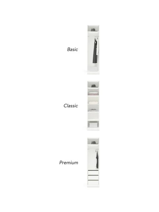 Armadio Componibile Con Anta Battente Charlotte, Larg. 50 Cm, In Diverse Varianti