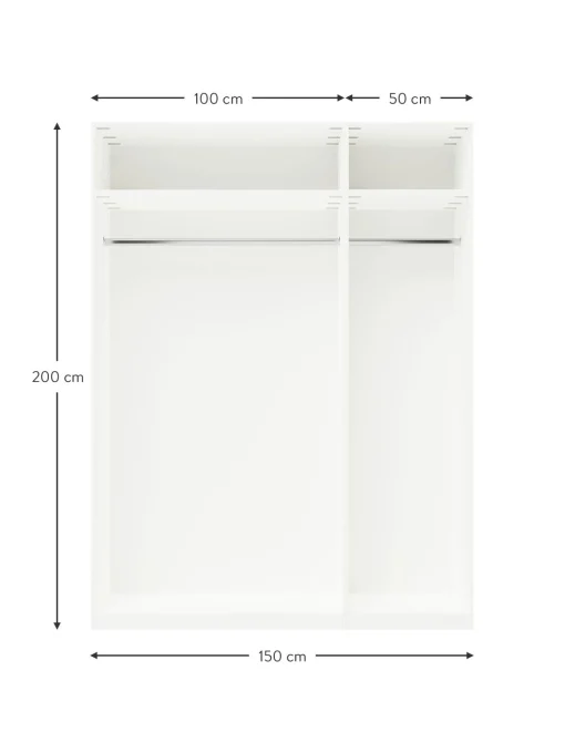 Armadio Componibile Con Ante Battenti Charlotte, Larg. 150 Cm, In Diverse Varianti