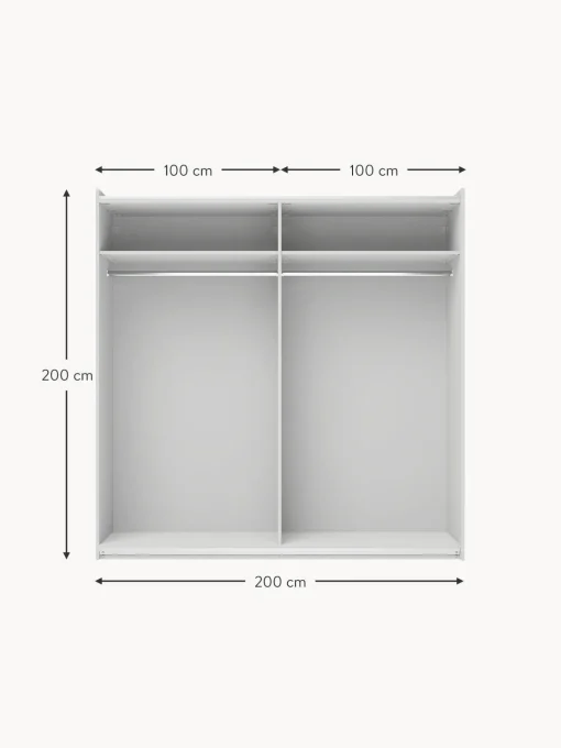 Armadio Componibile Con Ante Battenti Charlotte, Larg. 200 Cm, Diverse Varianti