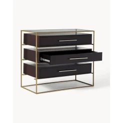 Cassettiera Con Piano In Vetro Lyle