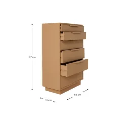 Cassettiera In Legno Sungkai Space Age