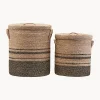 Cesti Con Coperchio Laundo, 2 Pezzi