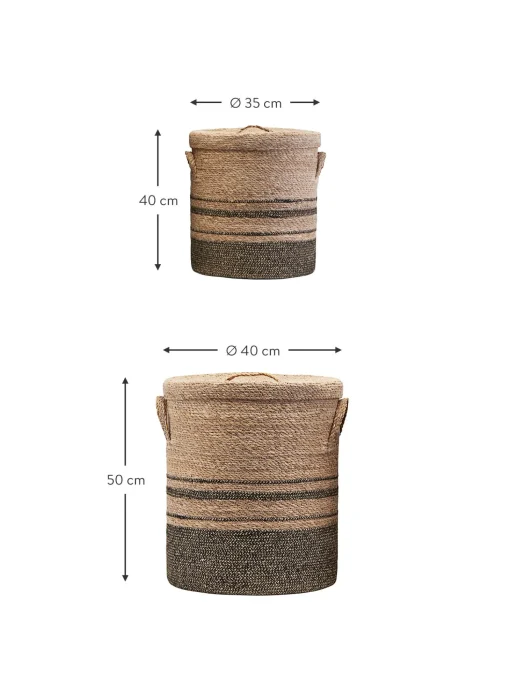 Cesti Con Coperchio Laundo, 2 Pezzi