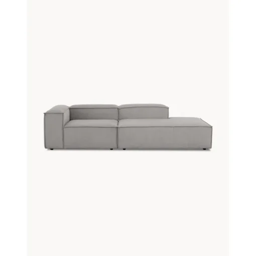 Chaise Longue Componibile In Velluto A Coste Lennon