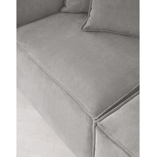 Chaise Longue Componibile In Velluto A Coste Lennon