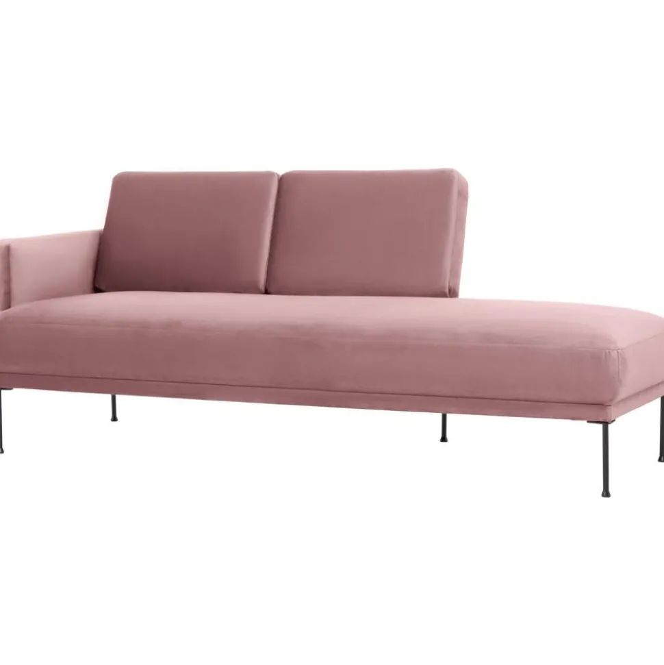 Chaise Longue In Velluto Fluente