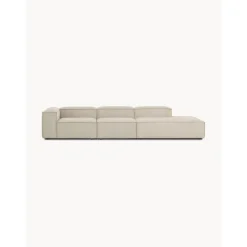 Chaise Longue Xl Componibile In Velluto A Coste Lennon
