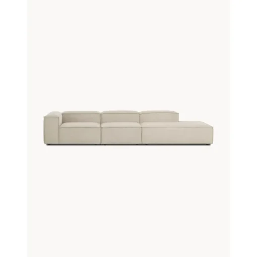 Chaise Longue Xl Componibile In Velluto A Coste Lennon