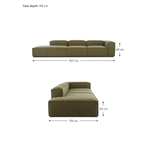 Chaise Longue Xl Componibile Lennon
