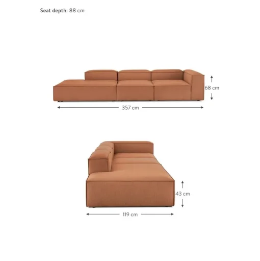 Chaise Longue Xl Componibile Lennon