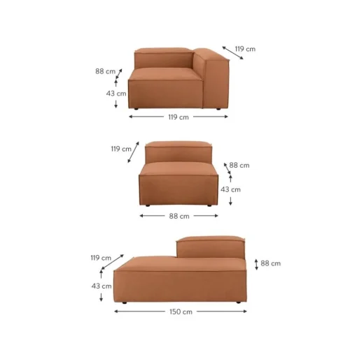 Chaise Longue Xl Componibile Lennon