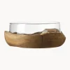 Ciotola Decorativa Fatta A Mano Con Base In Teak Terra, O28 Cm