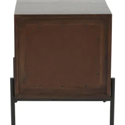 Comodino Con Cassetti Marrone Scuro Vienna