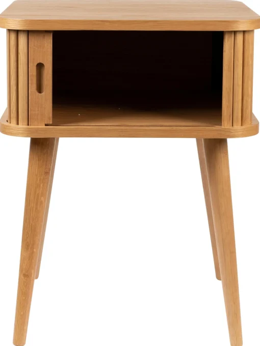 Comodino In Legno Con Anta Scorrevole E Frontale Scanalato Barbier