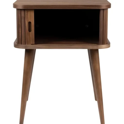Comodino In Legno Con Anta Scorrevole E Frontale Scanalato Barbier