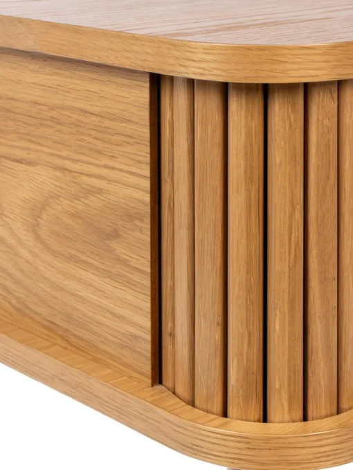 Comodino In Legno Con Anta Scorrevole E Frontale Scanalato Barbier