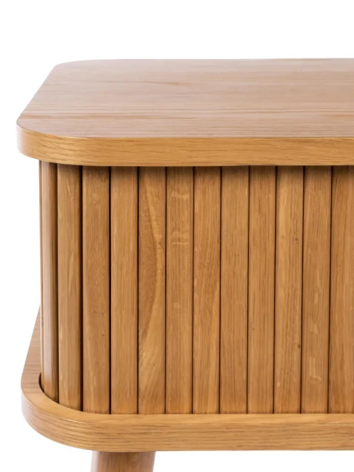 Comodino In Legno Con Anta Scorrevole E Frontale Scanalato Barbier