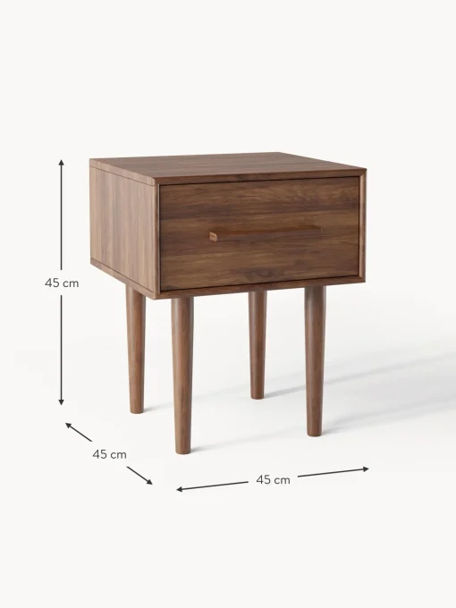 Comodino In Legno Di Mango Massiccio Paul