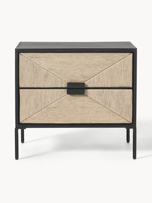 Comodino In Legno Di Mango Massiccio Con Cassetti June