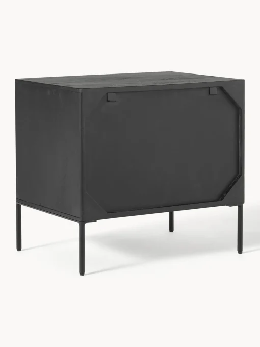 Comodino In Legno Di Mango Massiccio Con Cassetti June