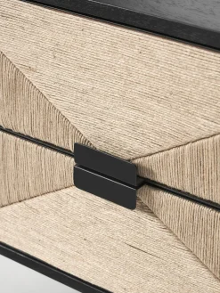 Comodino In Legno Di Mango Massiccio Con Cassetti June